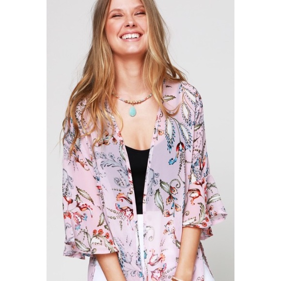 *LAST ONE!* Pink Wild Azalea Duster Kimono - Picture 5 of 6